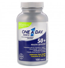 One-A-Day, Для мужчин 50+, польза для здоровья, мультивитаминная/мультиминеральная добавка, 100 таблеток