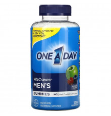One-A-Day, Men's VitaCraves, Multivitamin/Multimineral Supplement, 170 Gummies