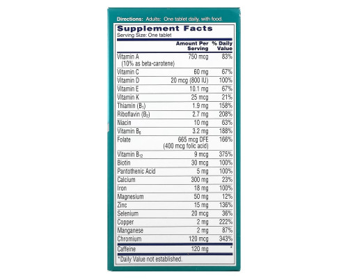 One-A-Day, Women's Active Metabolism, Multivitamin/ Multimineral Supplement, 50 Tablets One-A-Day, Women's Active Metabolism, Multivitamin/ Multimineral Supplement, 50 Tablets