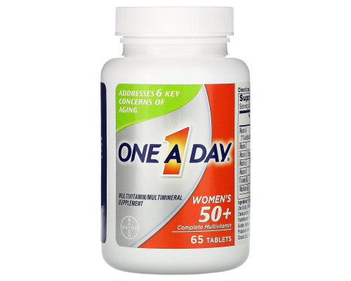 One-A-Day, Women’s 50+ Complete Multivitamin, 65 Tablets One-A-Day, Women’s 50+ Complete Multivitamin, 65 Tablets