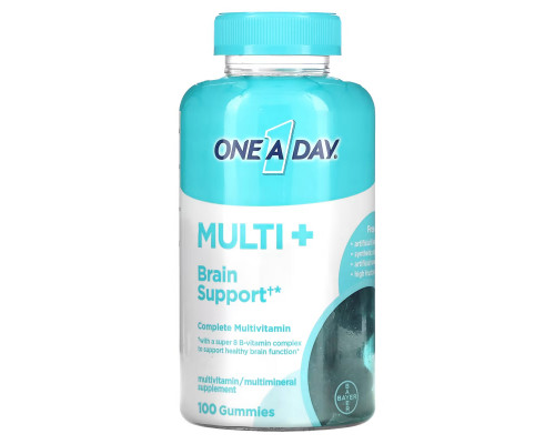 One-A-Day, Multi + Brain Support, 100 Gummies