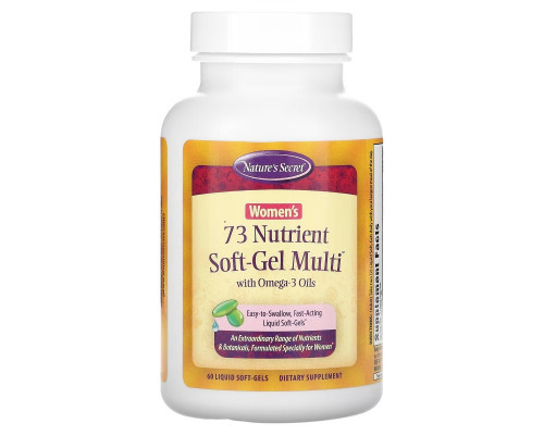 Nature's Secret, Women's 73 Nutrient Soft-Gel Multi with Omega-3 Oils, 60 Liquid Soft-Gels Nature's Secret, Women's 73 Nutrient Soft-Gel Multi with Omega-3 Oils, 60 Liquid Soft-Gels
