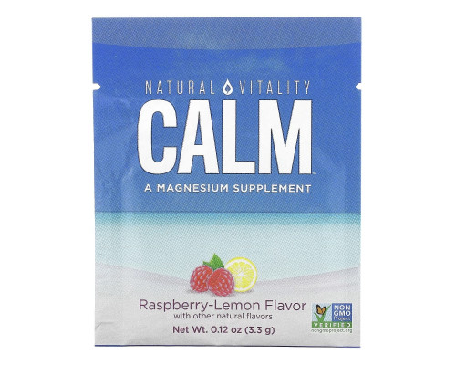 Natural Vitality Натуральное Спокойствие Лимонно-Малиновый Вкус 30 Порционных Пакетов 0.12 унции (3.3 г)
