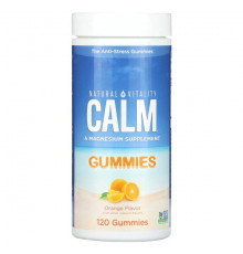Магний Natural Vitality, CALM, добавка с магнием, апельсин, 120 жевательных таблеток