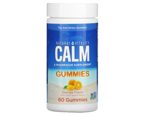 Natural Vitality, CALM, The Anti-Stress Gummies, Orange, 60 Gummies Natural Vitality, CALM, The Anti-Stress Gummies, Orange, 60 Gummies