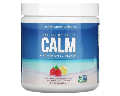 Natural Vitality, CALM, The Anti-Stress Drink Mix, Raspberry-Lemon, 8 oz (226 g) Natural Vitality, CALM, The Anti-Stress Drink Mix, Raspberry-Lemon, 8 oz (226 g)