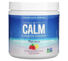 Natural Vitality, CALM Plus Calcium, The Anti-Stress Drink Mix, Raspberry-Lemon, 8 oz (226 g)