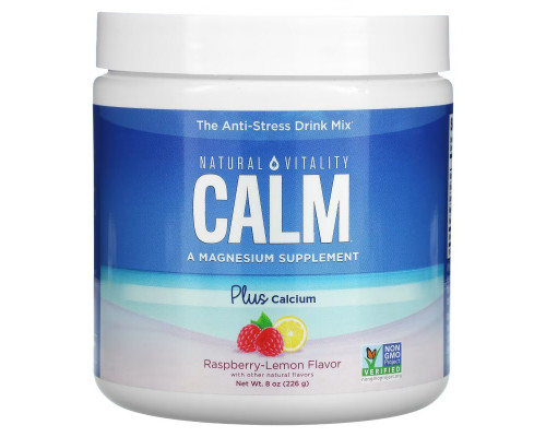 Natural Vitality, CALM Plus Calcium, The Anti-Stress Drink Mix, Raspberry-Lemon, 8 oz (226 g) Natural Vitality, CALM Plus Calcium, The Anti-Stress Drink Mix, Raspberry-Lemon, 8 oz (226 g)