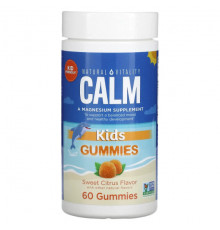 Детское здоровье Natural Vitality, CALM, детские жевательные таблетки, сладкие цитрусовые, 60 жевательных таблеток