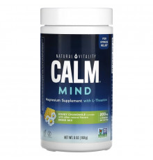 Natural Vitality, CALM Mind, Magnesium Supplement with L-Theanine Drink Mix, Honey Chamomile, 6 oz (168 g)