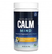 Natural Vitality, CALM Mind, Magnesium Supplement with L-Theanine Drink Mix, Honey Vanilla, 6 oz (168 g)