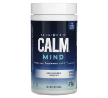 Natural Vitality, CALM Mind, Magnesium Supplement with L-Theanine Drink Mix, Unflavored, 6 oz (168 g)