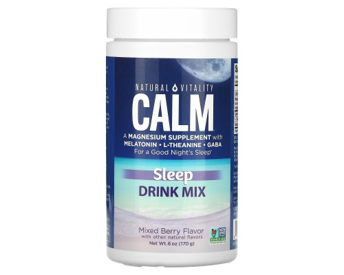 Natural Vitality, CALM, Drink Mix, Sleep, Mixed Berry, 6 oz (170 g) Natural Vitality, CALM, Drink Mix, Sleep, Mixed Berry, 6 oz (170 g)