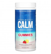 Natural Vitality, Calm Gummies, The Anti-Stress Gummies, Raspberry-Lemon Flavor, 120 Gummies