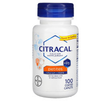 Citracal, Calcium Supplement + D3, Petites, 100 Coated Caplets