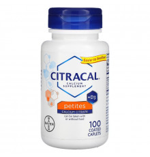 Citracal, Calcium Supplement + D3, Petites, 100 Coated Caplets