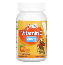 От гриппа и простуды YumV's, Kids, Vitamin C, Delicious Orange, 250 mg, 60 Gummies