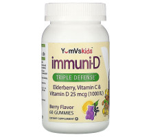 YumV's, Sambucus Elderberry with Vitamin C & D (Immuni-D), 60 Chewables