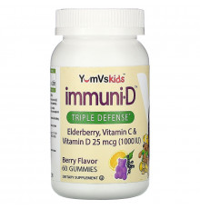 YumV's, Sambucus Elderberry with Vitamin C & D (Immuni-D), 60 Chewables