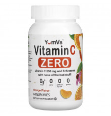 Yum-Vs, Vitamin C Zero, Orange, 125 mg, 60 Gummies