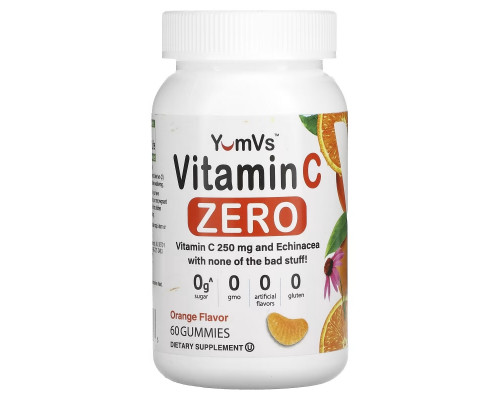 Yum-Vs, Vitamin C Zero, Orange, 125 mg, 60 Gummies Yum-Vs, Vitamin C Zero, Orange, 125 mg, 60 Gummies