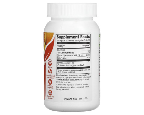 Yum-Vs, Vitamin C Zero, Orange, 125 mg, 60 Gummies Yum-Vs, Vitamin C Zero, Orange, 125 mg, 60 Gummies