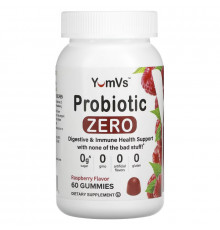 Yum-Vs, Probiotic Zero, Raspberry, 60 Gummies