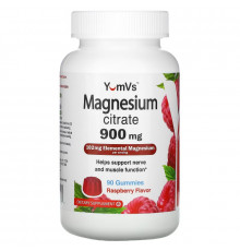 YumV's, Magnesium Citrate, Raspberry , 900 mg, 90 Gummies