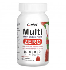 Yum-Vs, Multi, Hair, Skin & Nails Zero, Berry, 60 Gummies