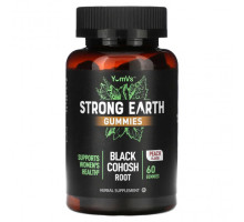 Регуляция гормонального фона YumV's, Strong Earth, жевательные мармеладки, корень черного кохоша, персик, 60 жевательных таблеток