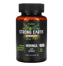 Суперфуды YumV's, Strong Earth Gummies, экстракт листьев моринги, клубника, 2000 мг, 60 жевательных таблеток