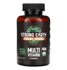 Витаминно-минеральные комплексы YumV's, Strong Earth Kids, органические жевательные мармеладки, мультивитамины, ягоды, 90 жевательных таблеток