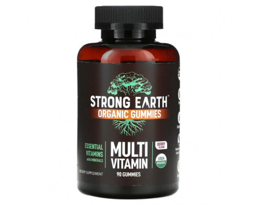 Витаминно-минеральные комплексы YumV's, Strong Earth Kids, органические жевательные мармеладки, мультивитамины, ягоды, 90 жевательных таблеток Витаминно-минеральные комплексы YumV's, Strong Earth Kids, органические жевательные мармеладки, мультивитамины, ягоды, 90 жевательных таблеток