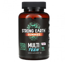Витаминно-минеральные комплексы YumV's, Strong Earth, жевательные мармеладки для подростков, малина, 90 жевательных таблеток