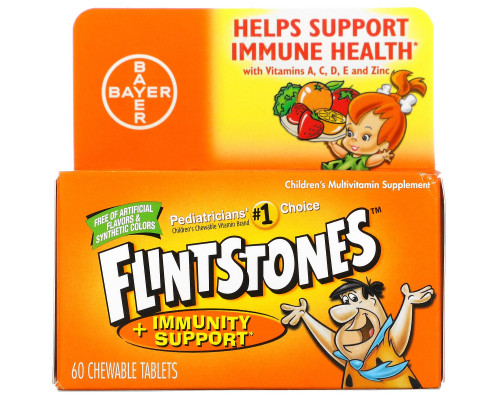 Flintstones, Детская мультивитаминная добавка, фруктовые ароматы, 60 жевательных таблеток с приятным вкусом