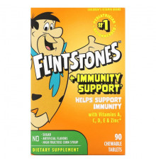 Детское здоровье Flintstones, Мультивитамины для детей, плюс поддержка иммунитета, 90 жевательных таблеток