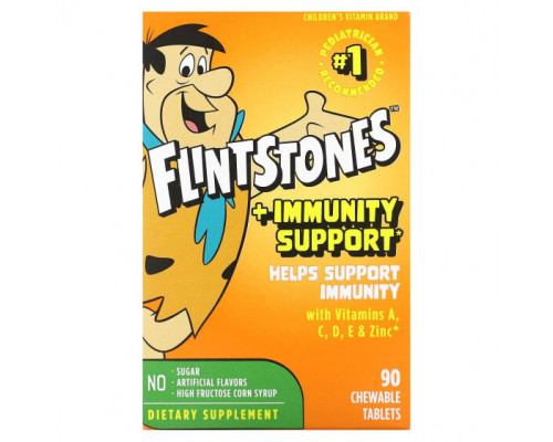 Детское здоровье Flintstones, Мультивитамины для детей, плюс поддержка иммунитета, 90 жевательных таблеток Детское здоровье Flintstones, Мультивитамины для детей, плюс поддержка иммунитета, 90 жевательных таблеток