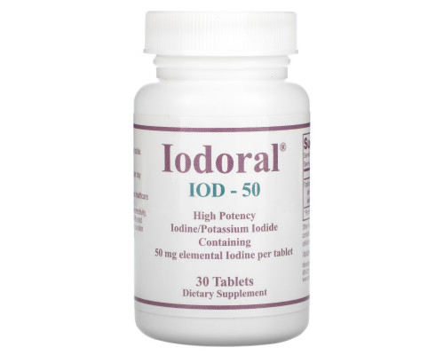Optimox Corporation, Iodoral, IOD-50, 50 mg, 30 Tablets Optimox Corporation, Iodoral, IOD-50, 50 mg, 30 Tablets