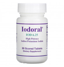 Optimox Corporation, Iodoral, IOD, 6.25 mg, 90 Scored Tablets