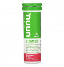 Nuun, Hydration, Vitamins, Effervescent Vitamin Supplement, Strawberry Melon, 12 Tablets