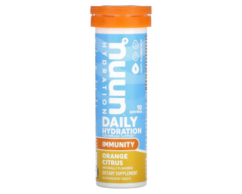 Nuun, Hydration, Immunity, Effervescent Immunity Supplement, Orange Citrus, 10 Tablets Nuun, Hydration, Immunity, Effervescent Immunity Supplement, Orange Citrus, 10 Tablets