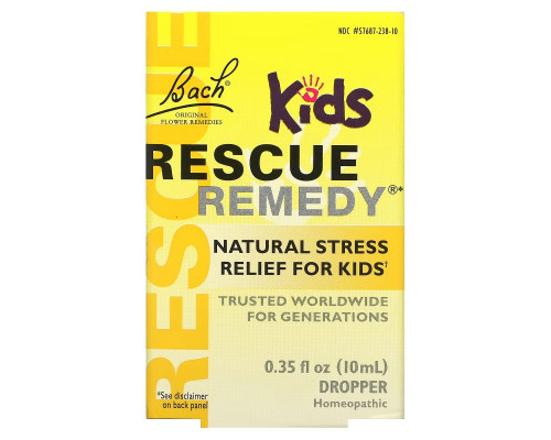 Bach, Original Flower Remedies, спасательная капельница, натуральное средство для снятия стресса для детей, без спирта, 10 мл (0,35 жидк. Унции) Bach, Original Flower Remedies, спасательная капельница, натуральное средство для снятия стресса для детей, без спирта, 10 мл (0,35 жидк. Унции)