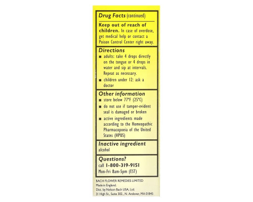 Bach, Original Flower Remedies, Rescue Remedy, Natural Stress Relief, 0.35 fl oz (10 ml) Bach, Original Flower Remedies, Rescue Remedy, Natural Stress Relief, 0.35 fl oz (10 ml)
