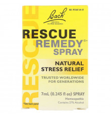 Bach, Original Flower Remedies, Rescue Remedy, Natural Stress Relief Spray, 0.245 fl oz (7 ml)