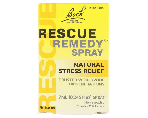 Bach, Original Flower Remedies, Rescue Remedy, Natural Stress Relief Spray, 0.245 fl oz (7 ml) Bach, Original Flower Remedies, Rescue Remedy, Natural Stress Relief Spray, 0.245 fl oz (7 ml)