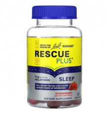 БАДы Bach, Rescue Plus, жевательные таблетки для сна, клубника, 2,5 мг, 60 жевательных таблеток