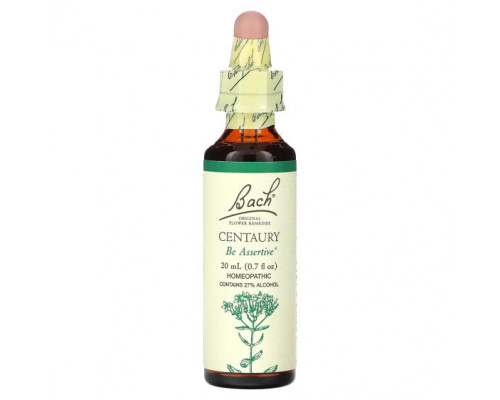 Растительные экстракты и настойки Bach, Original Flower Remedies, золототысячник, 20 мл (0,7 жидк. Унции) Растительные экстракты и настойки Bach, Original Flower Remedies, золототысячник, 20 мл (0,7 жидк. Унции)