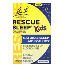 Детское здоровье Bach, Kids, спасательная пипетка, для детей от 2 лет, без спирта, 10 мл (0,35 жидк. Унции)