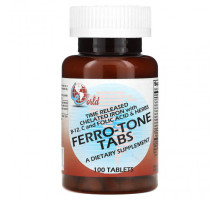 Железо World Organic, Ferro-Tone, таблетки, 100 таблеток
