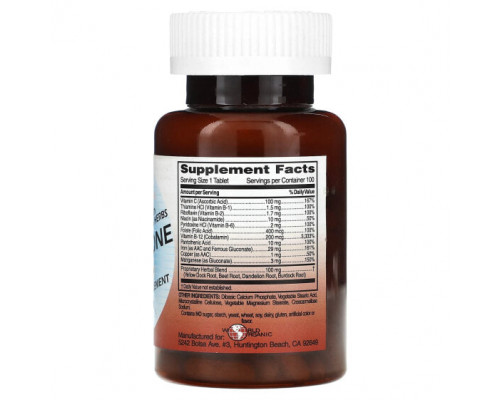 Железо World Organic, Ferro-Tone, таблетки, 100 таблеток Железо World Organic, Ferro-Tone, таблетки, 100 таблеток
